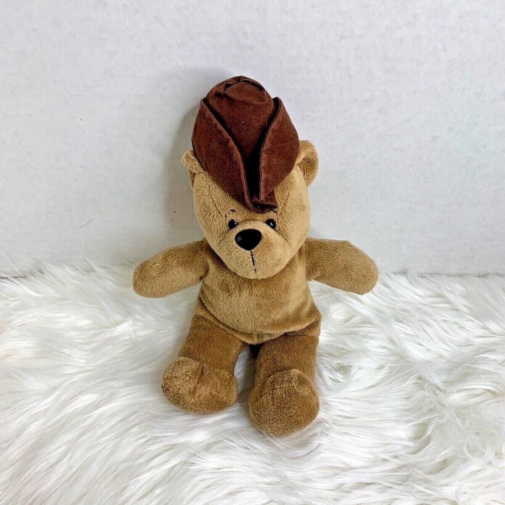 Zoona Plush 2006 Bear Stuffed Animal Toy with Hat 11 in Tall